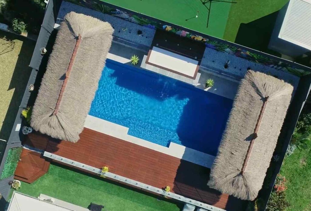 Newly installed large fibreglass pool in Cessnock