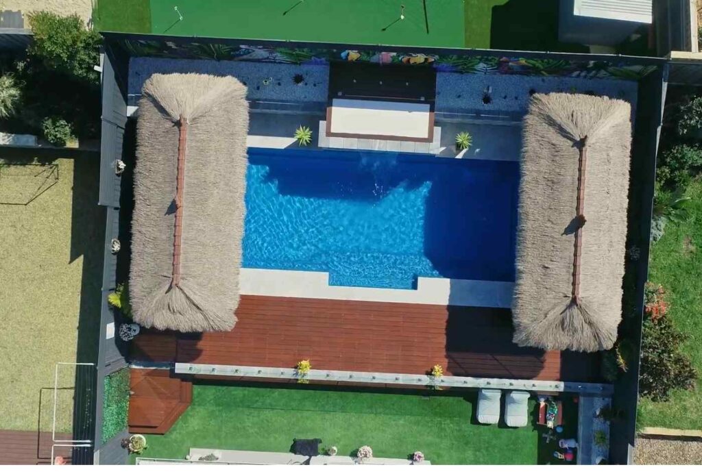 Newly installed large fibreglass pool in Cessnock