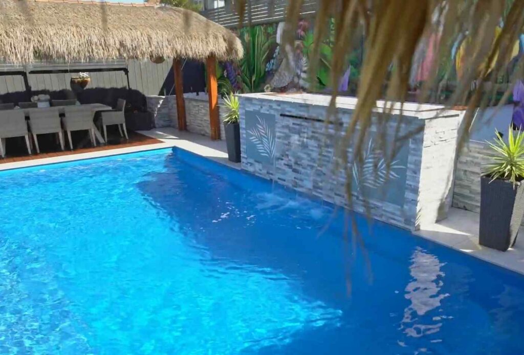 Newly installed large fibreglass pool in Cessnock